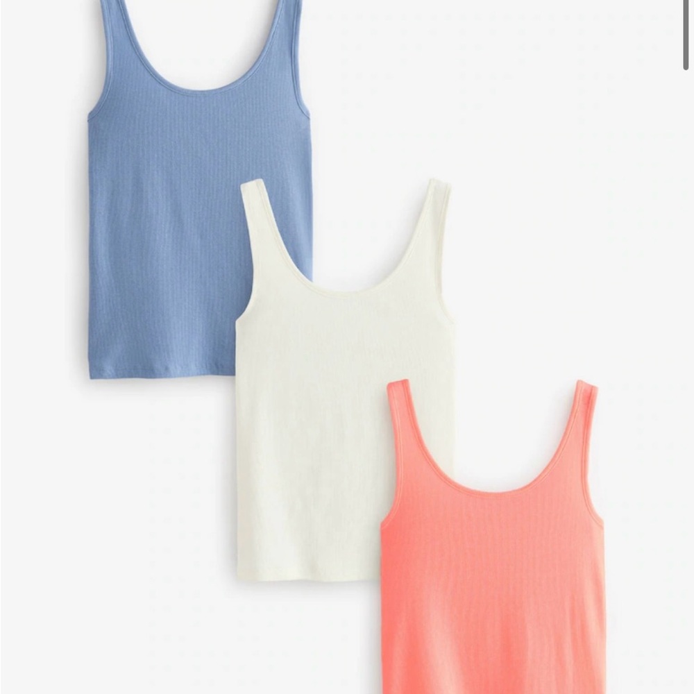 Next Direct Blue, White, and Pink Tank Tops